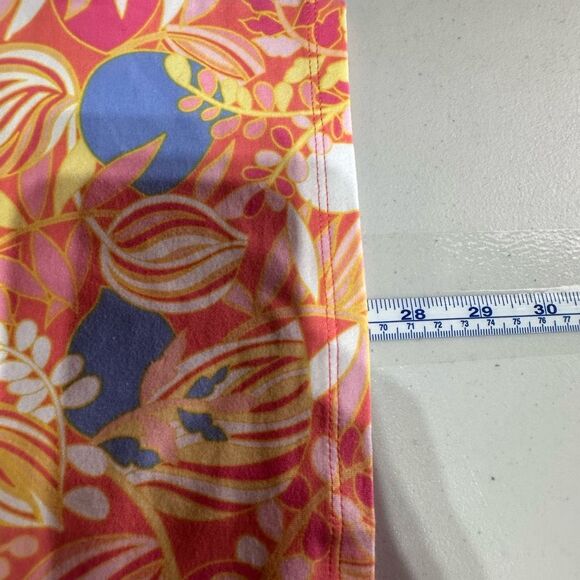 Talbots Tee 3/4‎ Sleeve Boat Neck Shirt Knit Stretch Floral Orange Size 2X - Picture 8 of 9